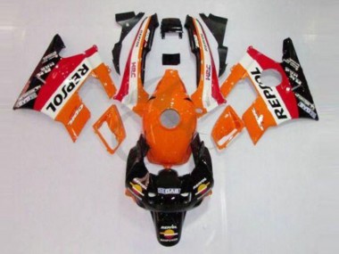 Wholesale 1991-1994 Honda CBR600 F2 Motorcycle Fairings - Orange White Red Glossy Black Repsol