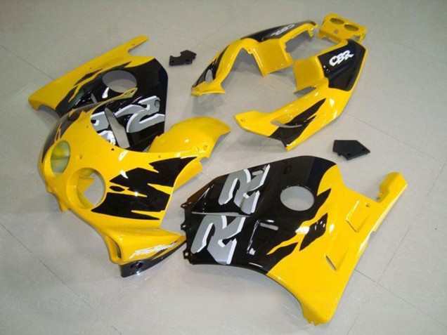 1990-1998 Honda CBR250RR MC22 Motorcycle Fairing - Yellow Glossy Black