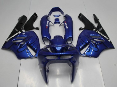 Wholesale 1994-1997 Kawasaki ZX9R Motorcycle Fairings - Blue Black Flame