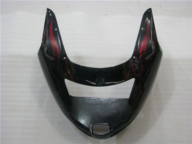 1996-2007 Honda CBR1100XX Blackbird Abs Motorcycle Fairings - Glossy Black Red Flame
