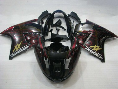 Wholesale 1996-2007 Honda CBR1100XX Blackbird Abs Motorcycle Fairings - Glossy Black Red Flame