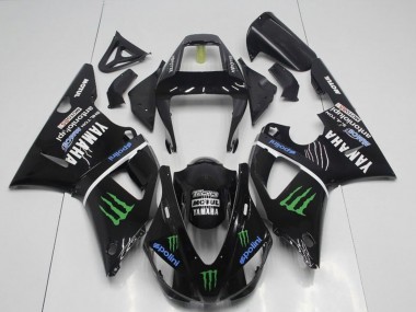Wholesale 1998-1999 Yamaha YZF R1 Motorcycle Fairings - Glossy Black Blue Green Motul Monster Drink