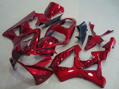 Wholesale 2000-2001 Honda CBR900RR 929 Motorcycle Fairings - Red Glossy Black Flame
