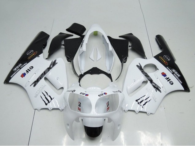 2000-2001 Kawasaki ZX12R Motorcycle Fairings - White Black Elf Monster