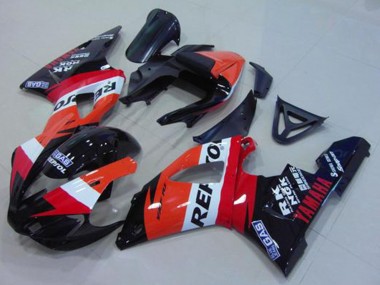 Wholesale 2000-2001 Yamaha YZF R1 Motorcycle Fairing - Orange White Red Black Repsol
