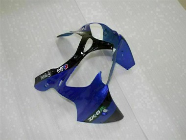 Wholesale 2000-2002 Kawasaki ZX6R Motorcycle Fairings - Blue Glossy Black Elf Bridgestone