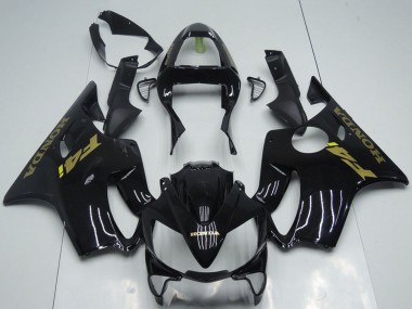 Wholesale 2001-2003 Honda CBR600 F4i Motorcycle Fairings - Glossy Black Gold Decals