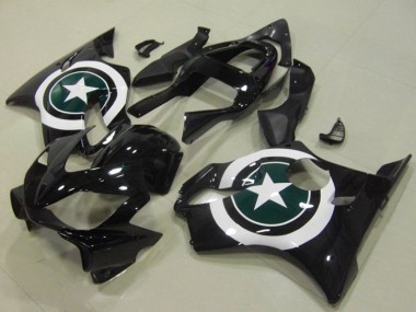 Wholesale 2001-2003 Honda CBR600 F4i Motorcycle Fairings - White Glossy Black Star