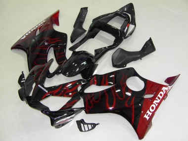 Wholesale 2001-2003 Honda CBR600 F4i Motorcycle Fairings - Glossy Black Red Flame