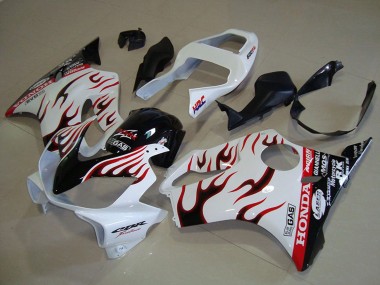 Wholesale 2001-2003 Honda CBR600 F4i Motorcycle Fairings - White Red Glossy Black Flame