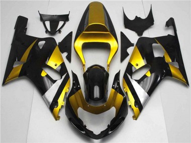 Wholesale 2001-2003 Suzuki GSXR 600/750 Motorcycle Fairings - Gold Silver Glossy Black