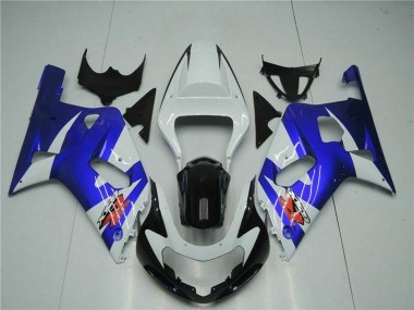 Wholesale 2001-2003 Suzuki GSXR 600/750 Motorcycle Fairings - White Blue Black
