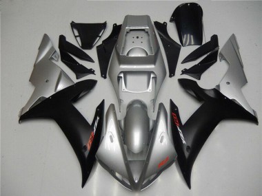 Wholesale 2002-2003 Yamaha YZF R1 Motorcycle Fairings - Silver Matte Black