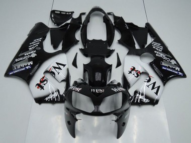 Wholesale 2002-2006 Kawasaki ZX12R Motorcycle Fairings - Glossy Black White West