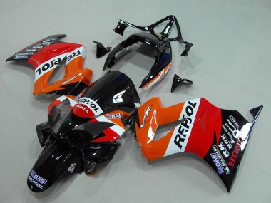 Wholesale 2002-2013 Honda VFR 800 Motorcycle Fairing - Orange White Red Glossy Black Repsol