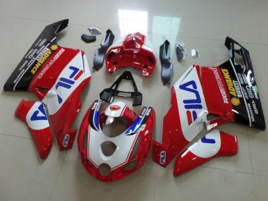 Wholesale 2003-2004 Ducati 749 999 Motorcycle Fairings - White Red Blue Glossy Black Fila