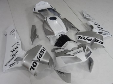 Wholesale 2003-2004 Honda CBR600RR Motorcycle Fairing - White Silver Black Repsol