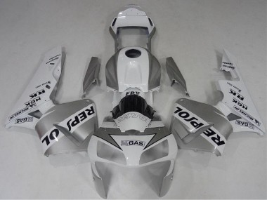Wholesale 2003-2004 Honda CBR600RR Motorcycle Fairing - White Silver Black Repsol