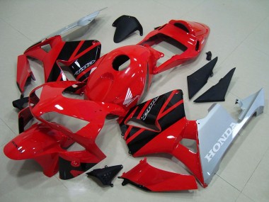 Wholesale 2003-2004 Honda CBR600RR Motorcycle Fairings - Red Silver Glossy Black