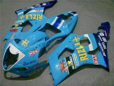 Wholesale 2003-2004 Suzuki GSXR 1000 Motorcycle Fairings - Blue White Yellow Rizla
