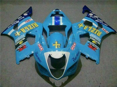 Wholesale 2003-2004 Suzuki GSXR 1000 Motorcycle Fairings - Blue White Yellow Rizla