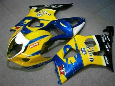 Wholesale 2003-2004 Suzuki GSXR 1000 Motorcycle Fairings - Yellow Blue White Red Corona Motul