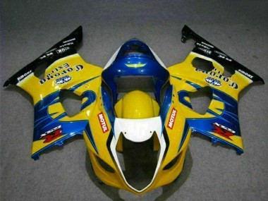 Wholesale 2003-2004 Suzuki GSXR 1000 Motorcycle Fairings - Yellow Blue White Red Corona Motul