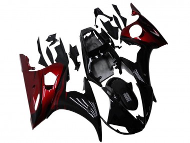 Wholesale 2003-2004 Yamaha YZF R6 Motorcycle Fairing Kits - Glossy Black Red