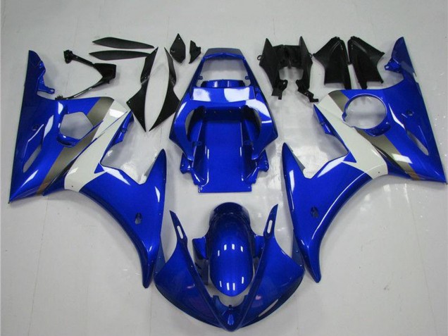 2003-2004 Yamaha YZF R6 Motorcycle Fairing - Blue White