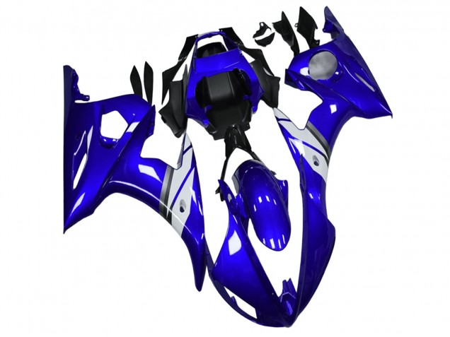 2003-2004 Yamaha YZF R6 Motorcycle Fairings - Blue White