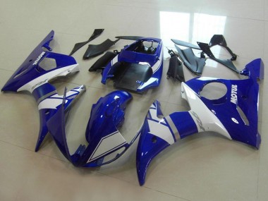 Wholesale 2003-2004 Yamaha YZF R6 Motorcycle Fairings - Blue White Silver