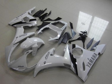 Wholesale 2003-2004 Yamaha YZF R6 Motorcycle Fairing Kits - White Glossy Black