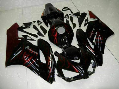 Wholesale 2004-2005 Honda CBR1000RR Motorcycle Fairings - Glossy Black Red Flame