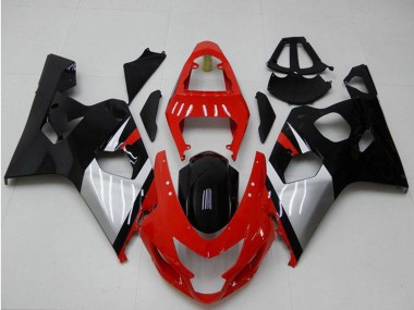 Wholesale 2004-2005 Suzuki GSXR 600/750 Motorcycle Fairings - Red Silver Black
