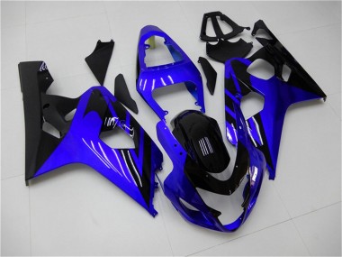 Wholesale 2004-2005 Suzuki GSXR 600/750 Motorcycle Fairings - Blue Glossy Black