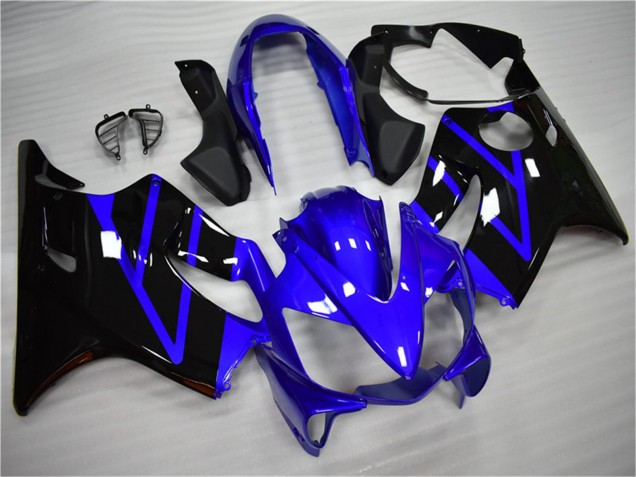 2004-2007 Honda CBR600 F4i Motorcycle Fairing Kits - Blue Glossy Black