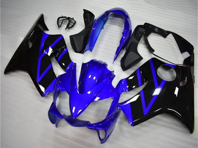 2004-2007 Honda CBR600 F4i Motorcycle Fairing Kits - Blue Glossy Black