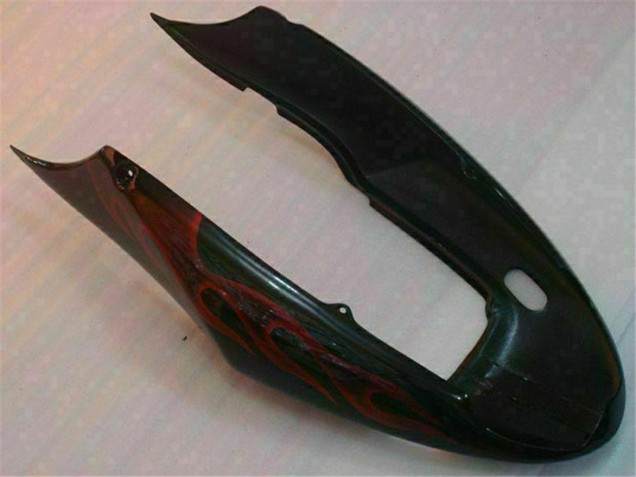 2004-2007 Honda CBR600 F4i Motorcycle Fairings - Glossy Black Red Flame