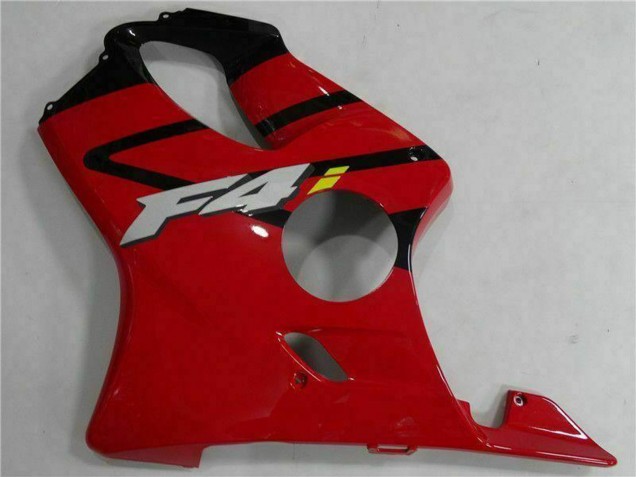 2004-2007 Honda CBR600 F4i Bike Fairings - Red Glossy Black