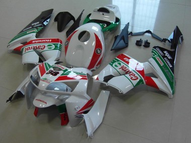 Wholesale 2005-2006 Honda CBR600RR Motorcycle Fairings - White Red Green Castrol 38