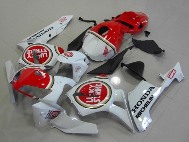 Wholesale 2005-2006 Honda CBR600RR Motorcycle Fairings - White Red Lucky Strike