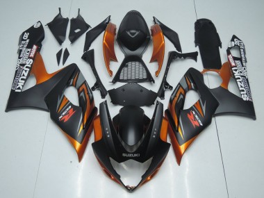 Wholesale 2005-2006 Suzuki GSXR 1000 Motorcycle Fairing - Matte Black Orange