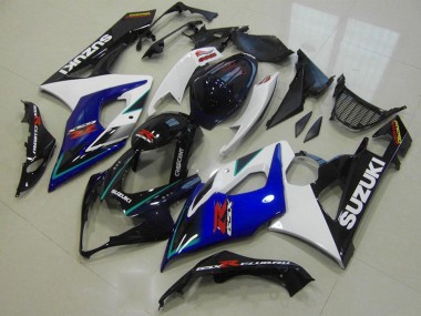 Wholesale 2005-2006 Suzuki GSXR 1000 Motorcycle Fairings - White Blue Glossy Black