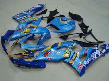 Wholesale 2005-2006 Suzuki GSXR 1000 Motorcycle Fairings - Blue Gold Rizla