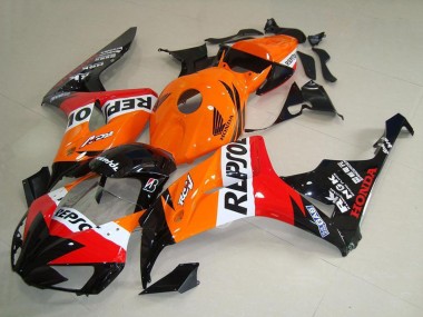 Wholesale 2006-2007 Honda CBR1000RR Motorcycle Fairings - Orange White Red Glossy Black New Repsol