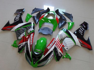 Wholesale 2006-2007 Kawasaki ZX10R Motorcycle Fairings - Green Red White Black Motorad