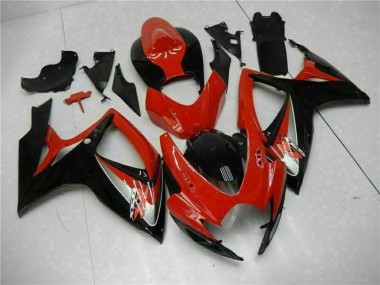 Wholesale 2006-2007 Suzuki GSXR 600/750 Motorcycle Fairings - Red Glossy Black