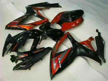 Wholesale 2006-2007 Suzuki GSXR 600/750 Motorcycle Fairings - Glossy Black Red
