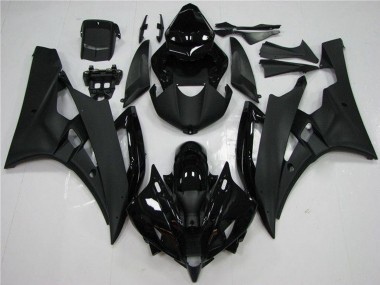 Wholesale 2006-2007 Yamaha YZF R6 Motorcycle Fairing - Glossy Black Matte Black