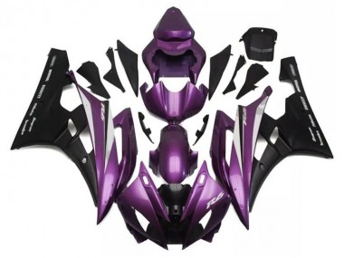 Wholesale 2006-2007 Yamaha YZF R6 Motorcycle Fairings - Purple Matte Black Santander
